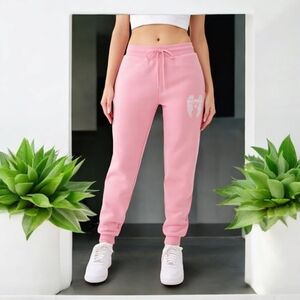 TRUE RELIGION CRYSTAL WING DRAWSTRING JOGGER - ROSEBUD SIZE SMALL